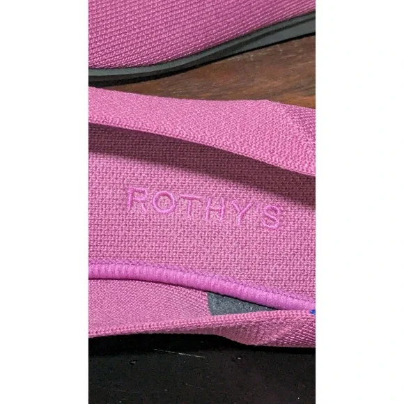 Rothy's Women's Almond Toe Knit Loafer Shoes 8 1/2 Fuchsia - Picture 3 of 9